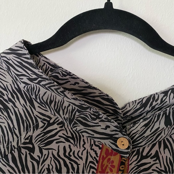 Kantha Bae Tops Kantha Bae Roll Tab Sleeve Button Up Oversized